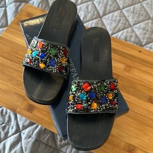 Luca Stefani fun jeweled sandals